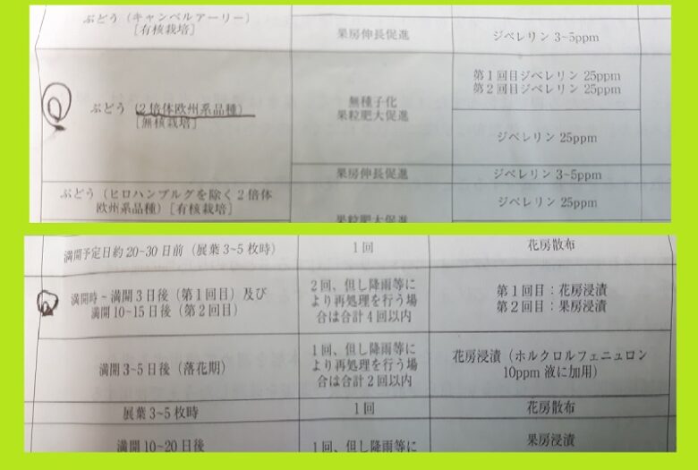 家庭菜園シャインマスカット「ジベレリン液剤の作り方」「フルメットの混ぜ方」 | 魔法の便利帳