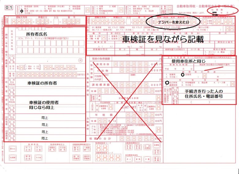 オリンピックナンバー 取り付け方法 申請書の書き方を解説 ワンダフルライフ