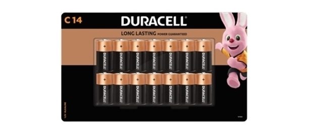 DURACELLアルカリ乾電池14本パック単2