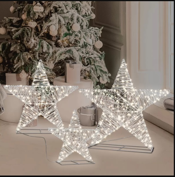 クリスマス 星のライトデコレーション 3個セット