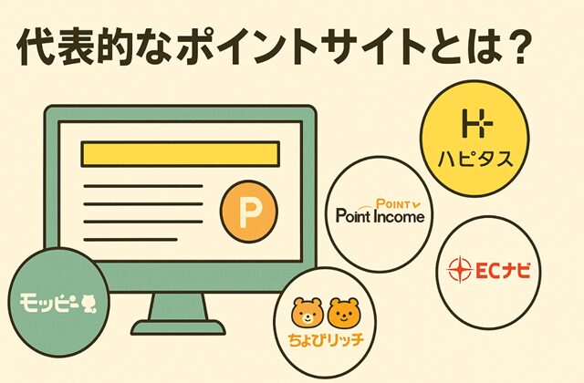 代表的なポイントサイト4つのマーク