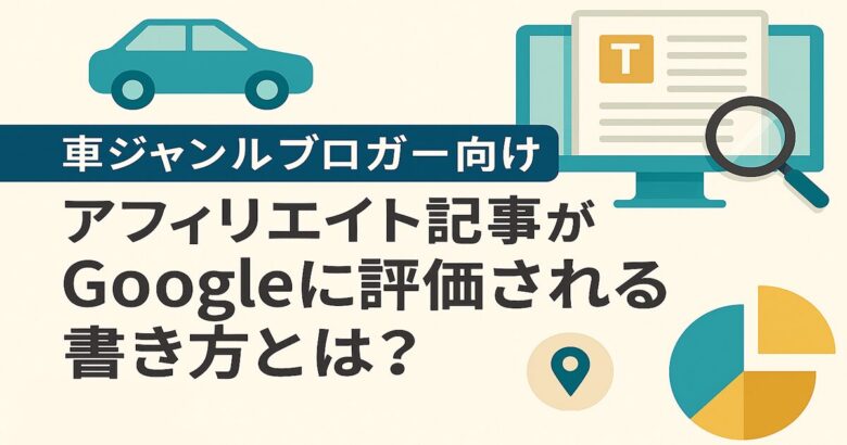 車ジャンルブロガー向け｜アフィリエイト記事がGoogleに評価される書き方とは？