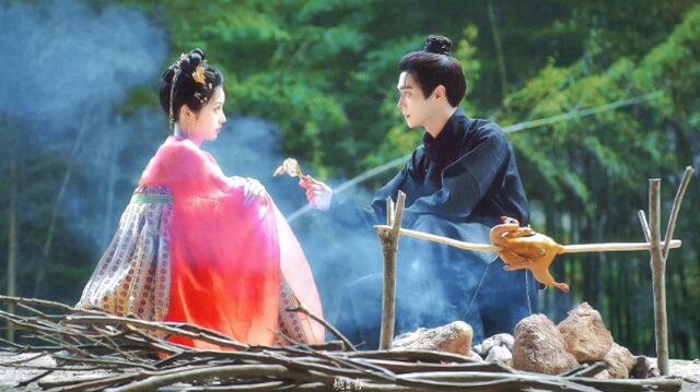子夜帰 梅逐雨と武祯 山中で焚火